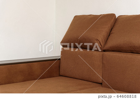 Upholstered furniture sofa brown sofa on white Upholstered furniture sofa brown sofa on white 64608818
