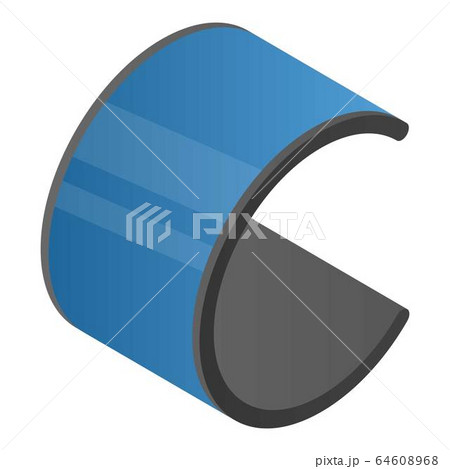 Flexible display phone icon, isometric style 64608968