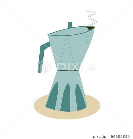 Geyser coffee maker. Flat style. Geyser coffee maker. Flat style. 64609839