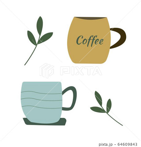 Coffe cups on white background 64609843