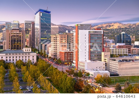 Salt Lake City, Utah, USA Financial District 64610643