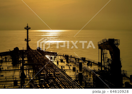 Large tanker deck in sunshine 64610928