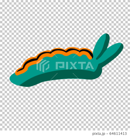 ウミウシ(アカフチミドリガイ) 64611413