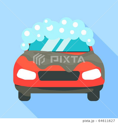 Car wash icon, flat style Car wash icon, flat style 64611627