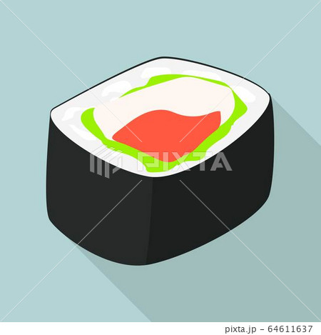 Exotic sushi icon, flat style 64611637
