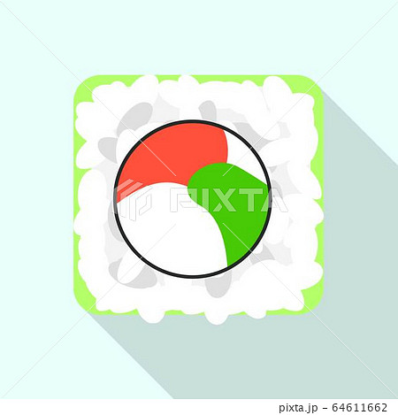Rice sushi icon, flat style 64611662