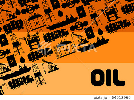 Background design with oil and petrol icons. 64612966