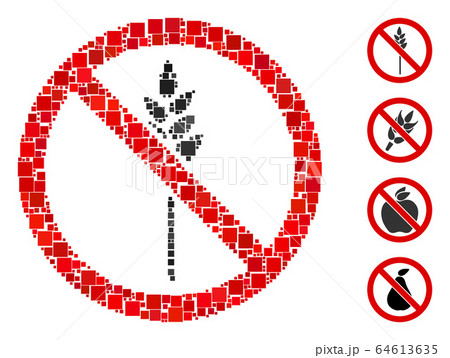 Square No Wheat Icon Vector Mosaic Square No Wheat Icon Vector Mosaic 64613635
