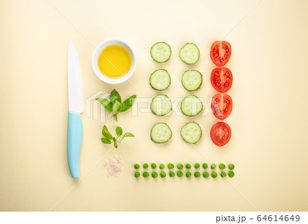 Ingredients for making salad Ingredients for making salad 64614649