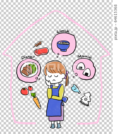 患有大米_房子_透明背景的母親 患有大米_房子_透明背景的母親 64615368