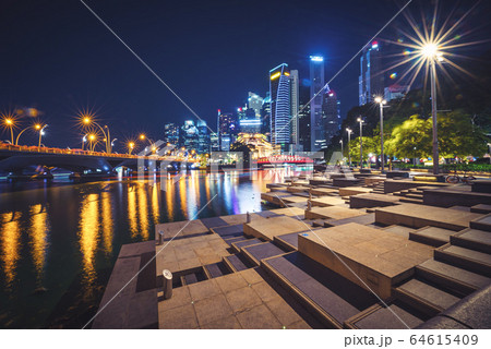Singapore Skyline and view of skyscrapers on Singapore Skyline and view of skyscrapers on 64615409