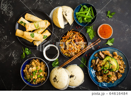 Asian assorted food set 64616484