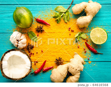Thai food background Thai food background 64616568