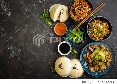 Asian assorted food set 64616593