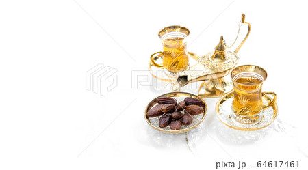 Tea glasses golden lantern decoration Oriental 64617461