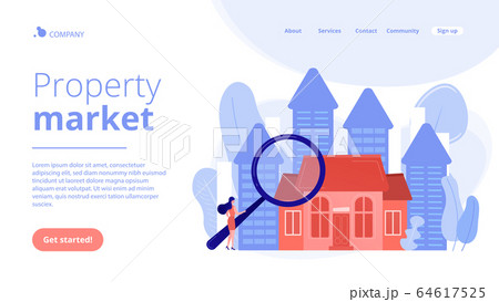 Real estate concept landing page. 64617525