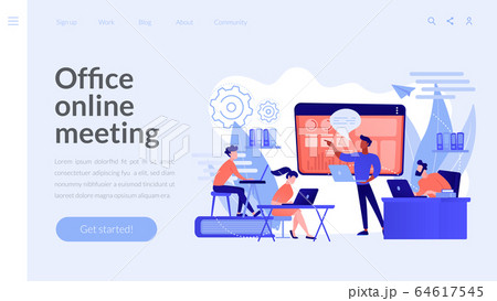Digital presentation concept landing page. 64617545