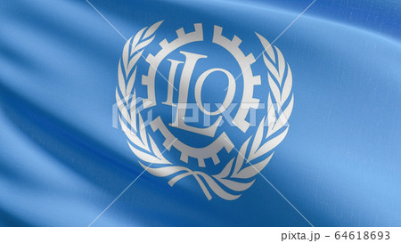 Flag of The International Labour Organization or Flag of The International Labour Organization or 64618693