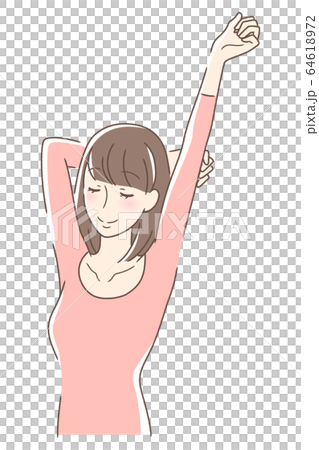 ストレッチする女性 64618972