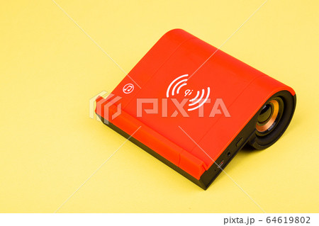 Moscow, Russia - 01/22/2020: Gadget Music Column 64619802