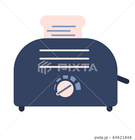 Flat electric toaster icon, sandwich equipment Flat electric toaster icon, sandwich equipment 64621848