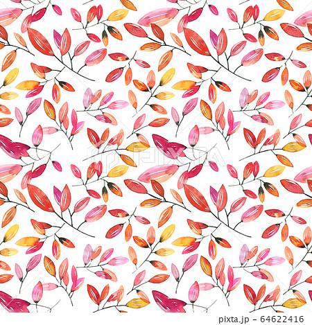 Watercolor foliate pattern Watercolor foliate pattern 64622416