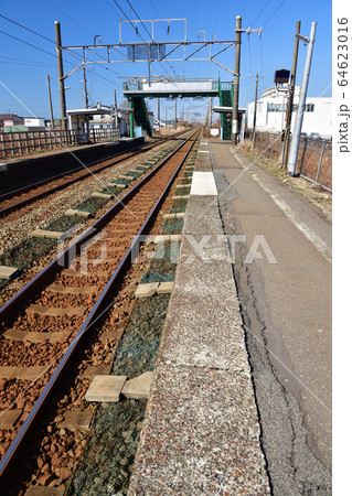 春の北海道苫小牧市JR糸井駅の風景を撮影 春の北海道苫小牧市JR糸井駅の風景を撮影 64623016
