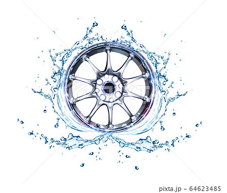 Car Alloy Isolated legs white background cliping 64623485