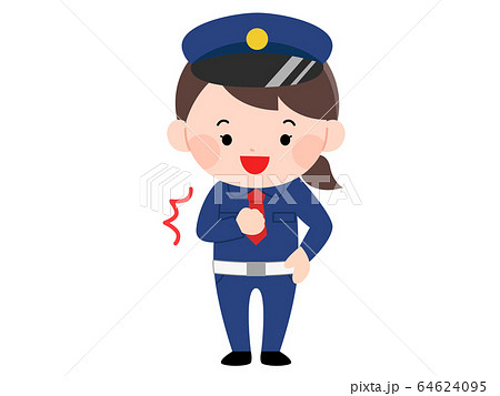 警備員 女性のイラスト素材