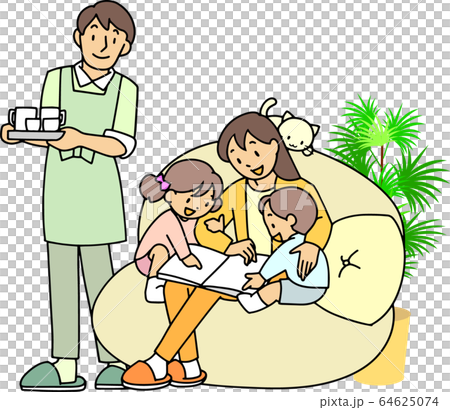 家族団らんのイラスト素材