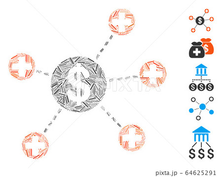 Dash Collage Financial Medical Links Icon Dash Collage Financial Medical Links Icon 64625291