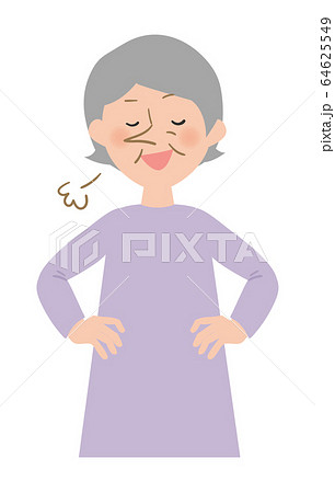 天狗になって嫌味を言うおばあちゃんのベクターイラストのイラスト素材 64625549 Pixta