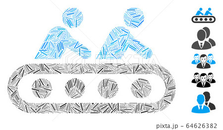Hatch Mosaic Conveyor Workers Icon 64626382
