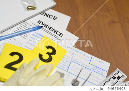 Paperwork during crime scene investigation process 64626403