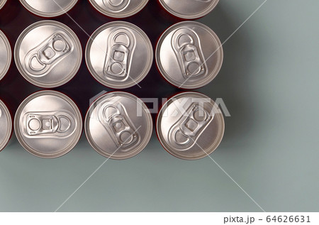 Many new aluminium cans of soda soft drink or Many new aluminium cans of soda soft drink or 64626631