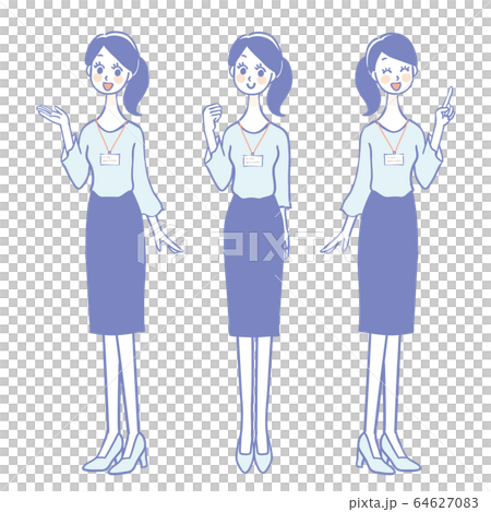 辦公室休閒女職員全身套裝 64627083