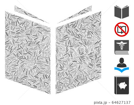 Line Mosaic Book Icon 64627137
