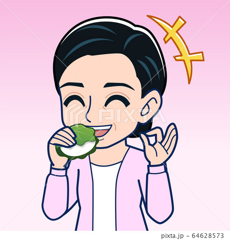 柏もちを食べる 64628573