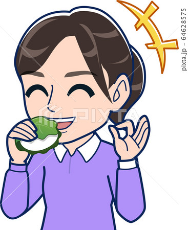 柏もちを食べる 柏もちを食べる 64628575
