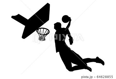 スポーツシルエットバスケットボール6のイラスト素材