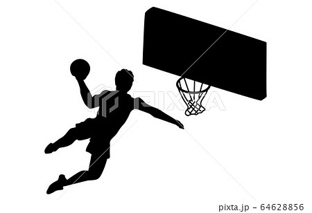 スポーツシルエットバスケットボール7のイラスト素材