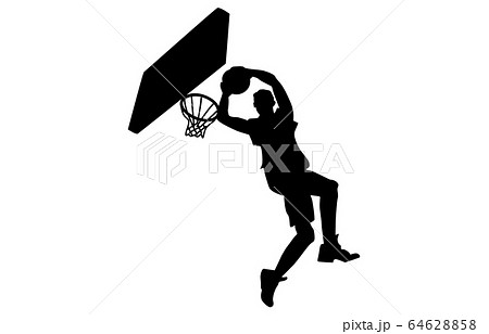 スポーツシルエットバスケットボール8のイラスト素材