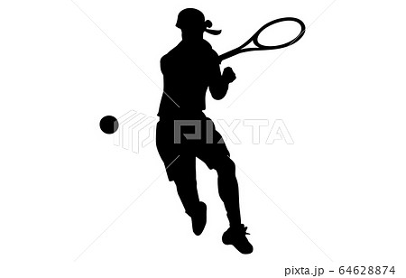 スポーツシルエットテニス5のイラスト素材