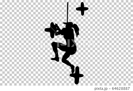 スポーツシルエットスポーツクライミング2のイラスト素材