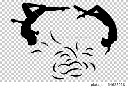 スポーツシルエットシンクロナイズドスイミング4 64628918