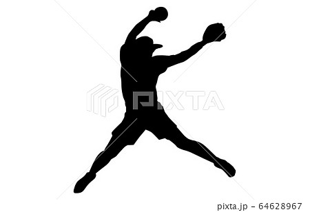 Sports Silhouette Softball 2 Stock Illustration
