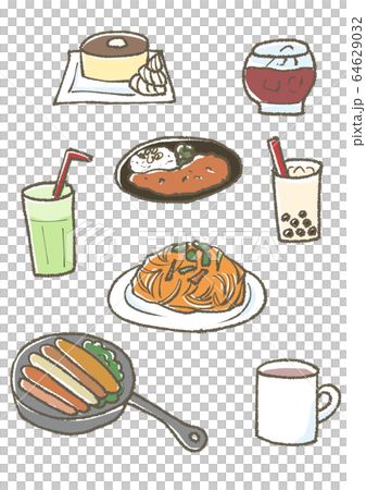 カフェメニュー 素材のイラスト素材