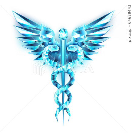 Blue Caduceus Symbol 64629443