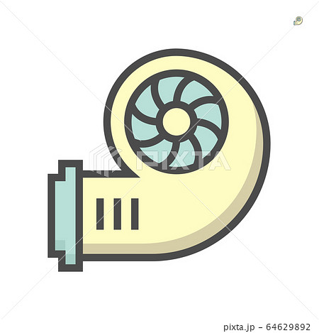 Blower for duct cleaning work vector icon, 64x64 64629892