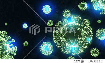 3D image of a virus against the background, 3D image of a virus against the background, 64631113
